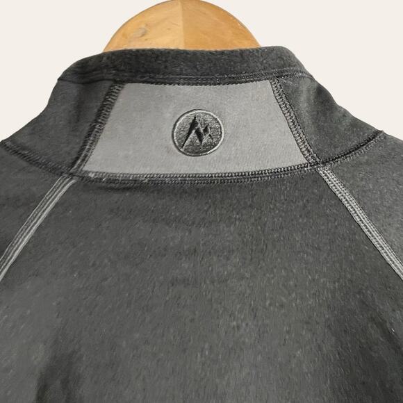 Marmot Stretch Fleece 1/2 Zip Black Pullover Sweatshirt Men’s Size M - Picture 5 of 9